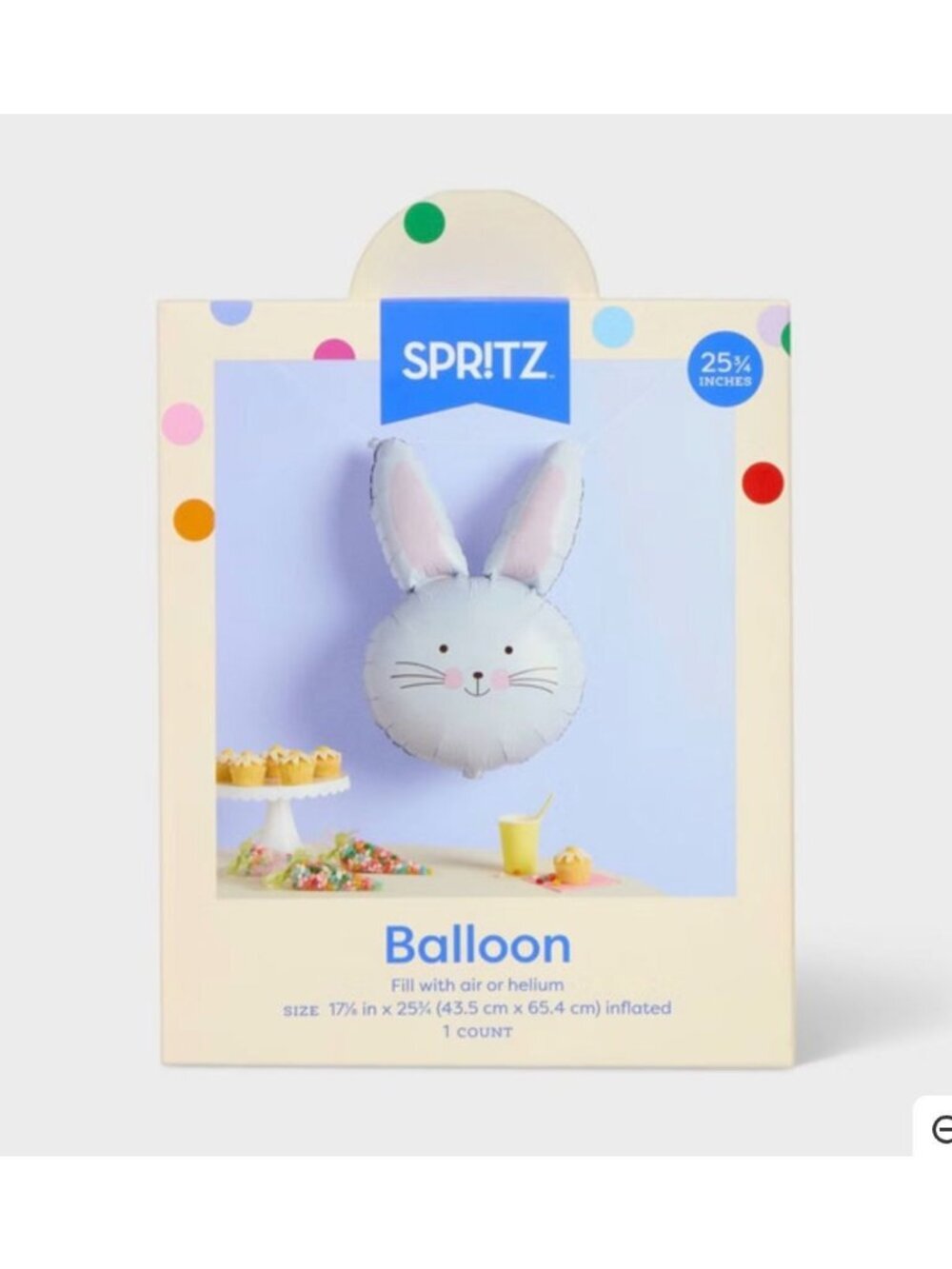 Target Easter Bunny Face Foil Balloon Spritz™ 25.75" Parties Easter Decor